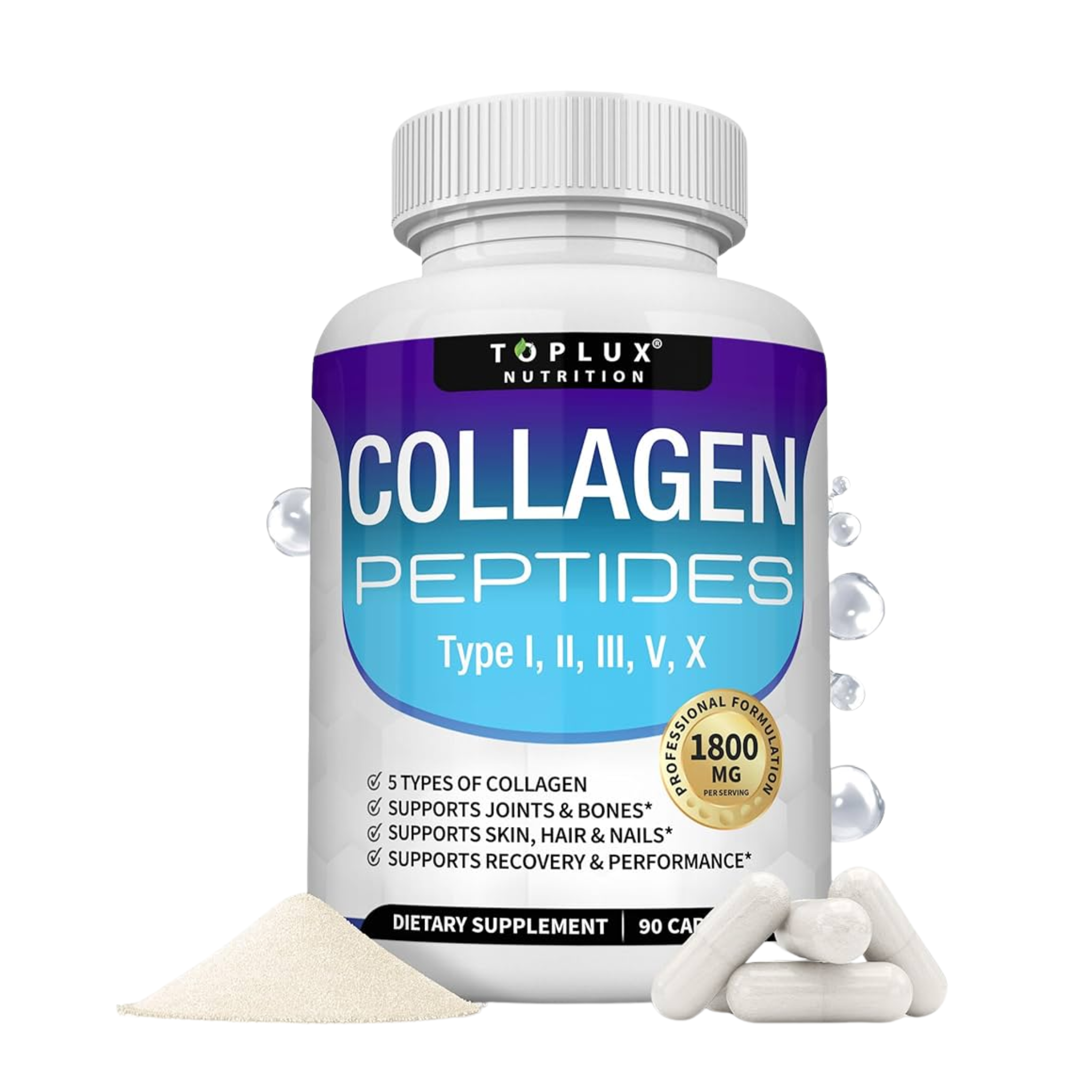 Collagen Peptides™ Suplemento de péptidos de colágeno reduce arrugas visibles y dolor articular en semanas sin cirugía ni cremas de efecto temporal.
