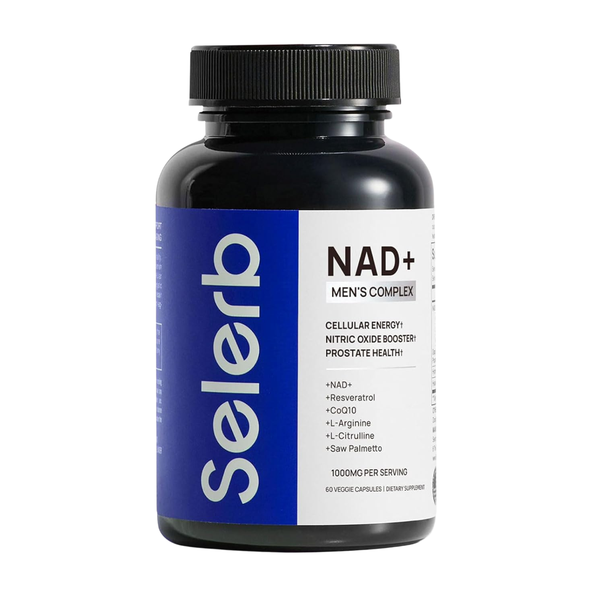 Selerb™ NAD+ Men Complex Aumentan la Energía Celular, Vitalidad y Longevidad, rendimiento masculino y salud prostática.